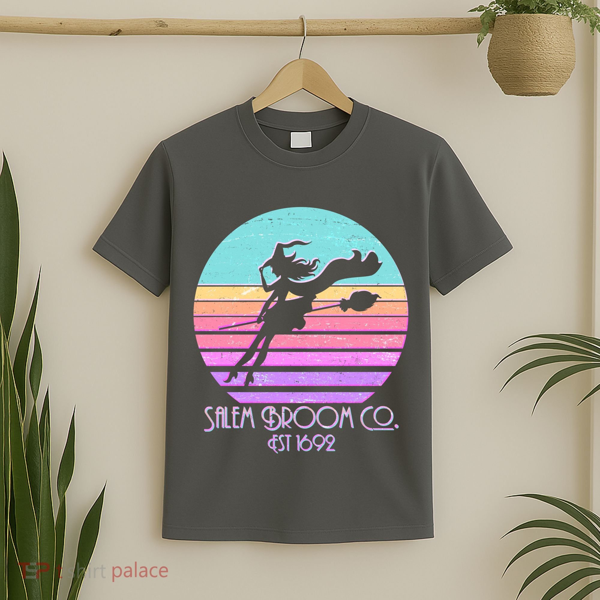 Retro Salem Broom Co. Est 1692 Halloween T-Shirt