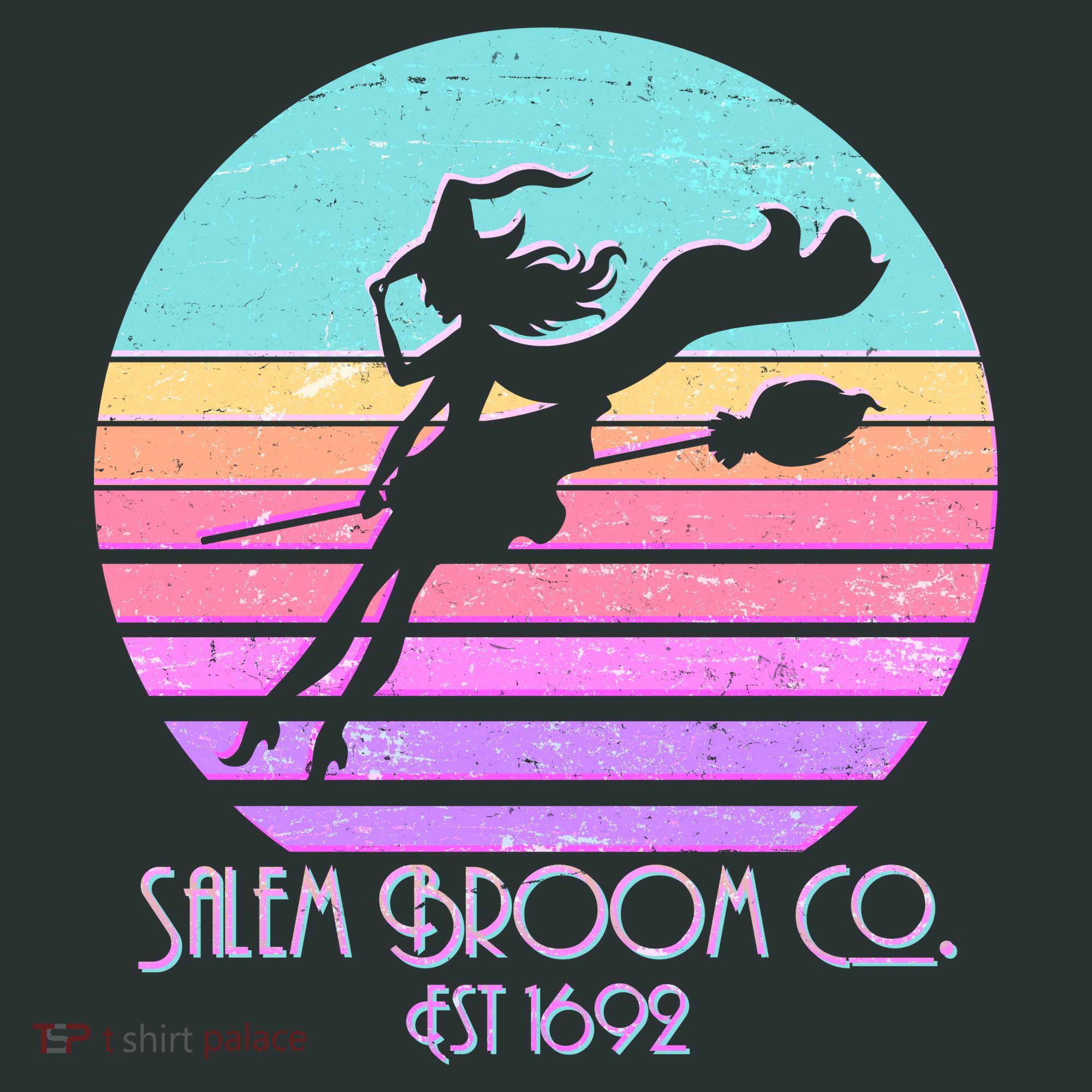 Retro Salem Broom Co. Est 1692 Halloween Button