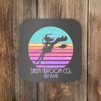Retro Salem Broom Co. Est 1692 Halloween Coaster thumb 0