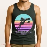 Retro Salem Broom Co. Est 1692 Halloween Tank Top thumb 3