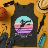 Retro Salem Broom Co. Est 1692 Halloween Tank Top thumb 4
