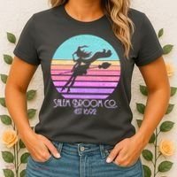Retro Salem Broom Co. Est 1692 Halloween Women's T-Shirt thumb 2