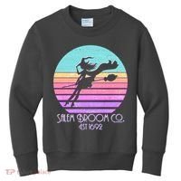 Retro Salem Broom Co. Est 1692 Halloween Kids Sweatshirt thumb 0