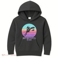 Retro Salem Broom Co. Est 1692 Halloween Kids Hoodie thumb 0