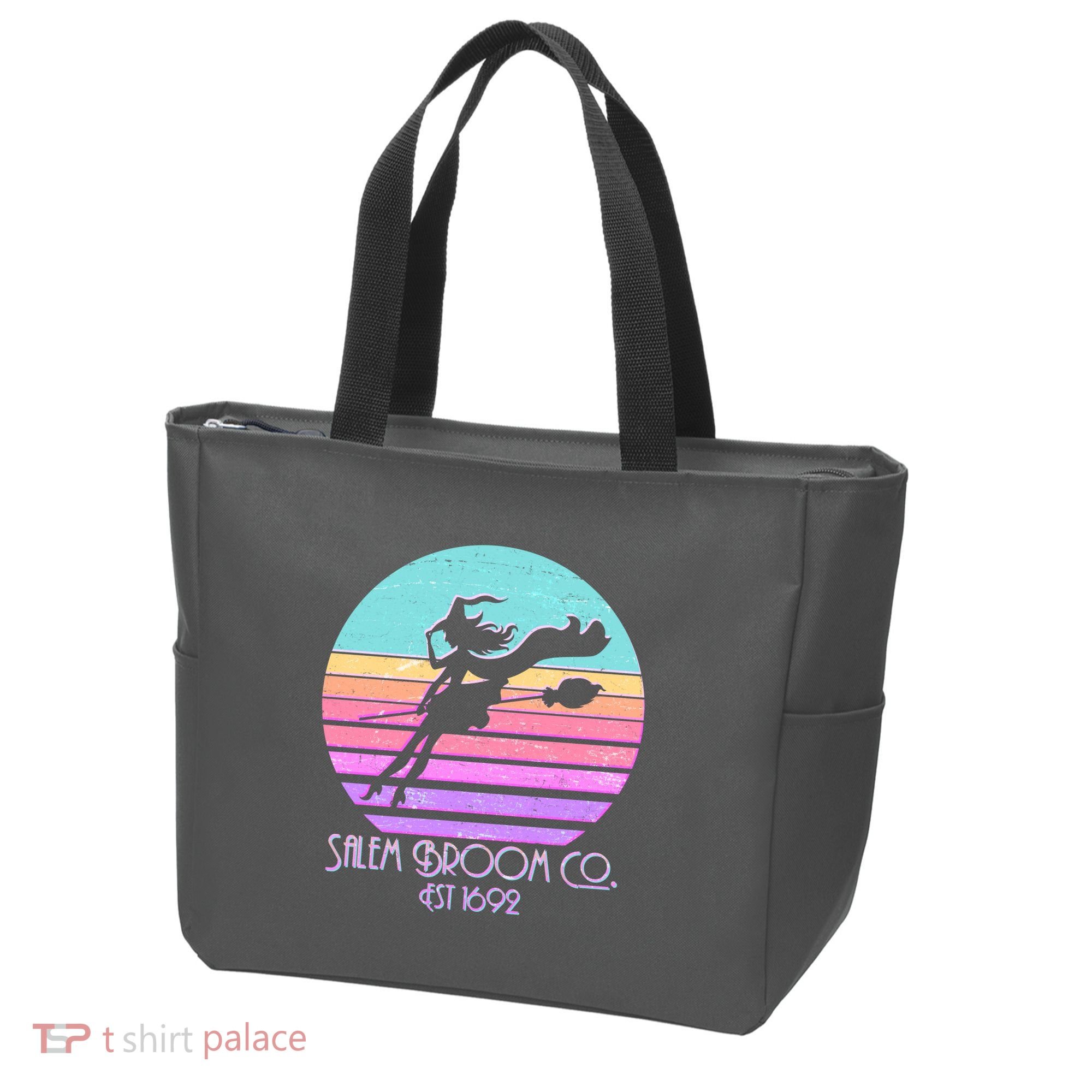 Retro Salem Broom Co. Est 1692 Halloween Tote Bag
