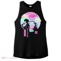 Retro Samurai Chillhop Anime Ladies PosiCharge Tri-Blend Wicking Tank thumb 0