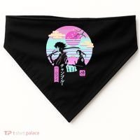 Retro Samurai Chillhop Anime USA-Made Doggie Bandana thumb 0