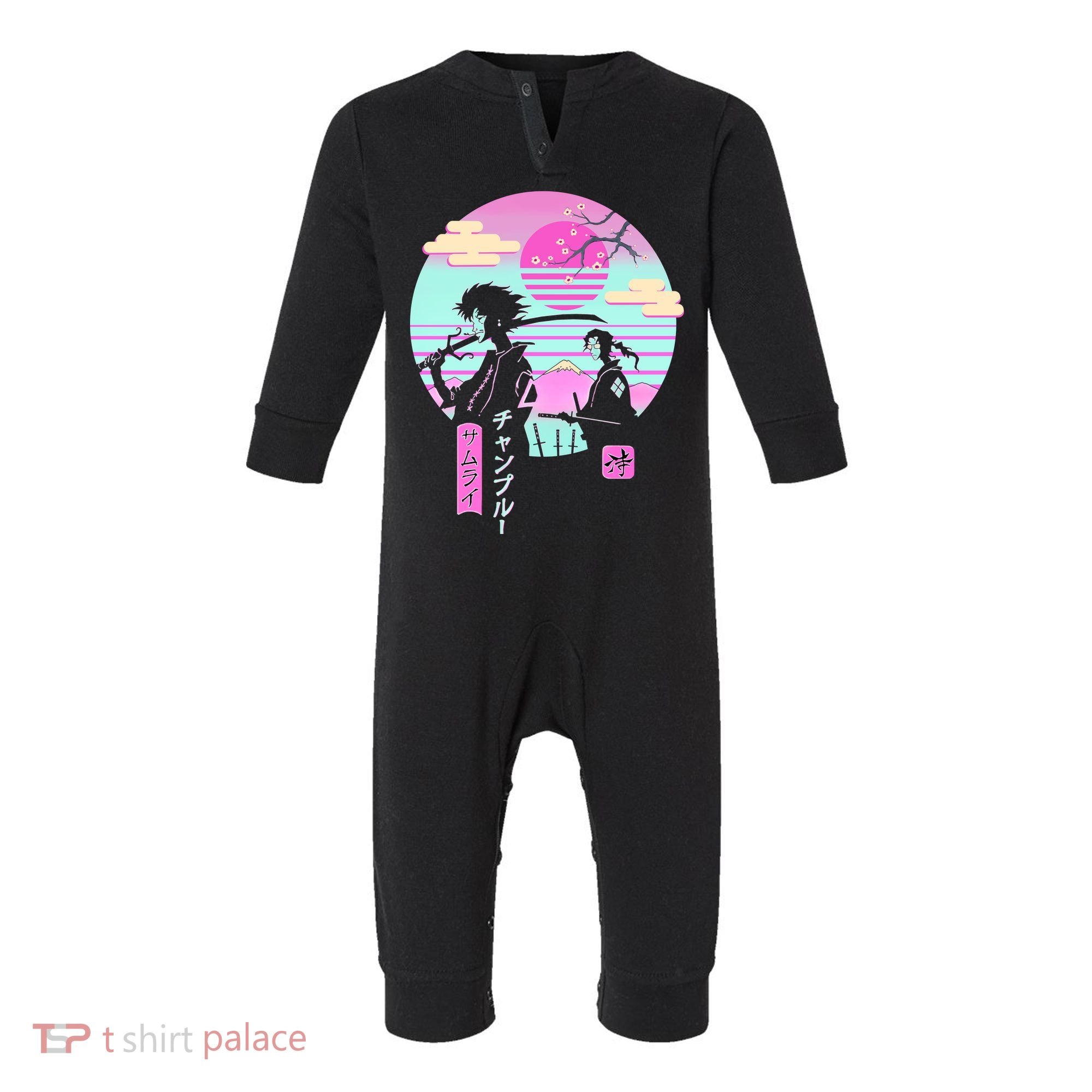 Retro Samurai Chillhop Anime Infant Fleece One Piece