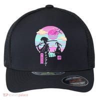 Retro Samurai Chillhop Anime Flexfit Unipanel Trucker Cap thumb 0