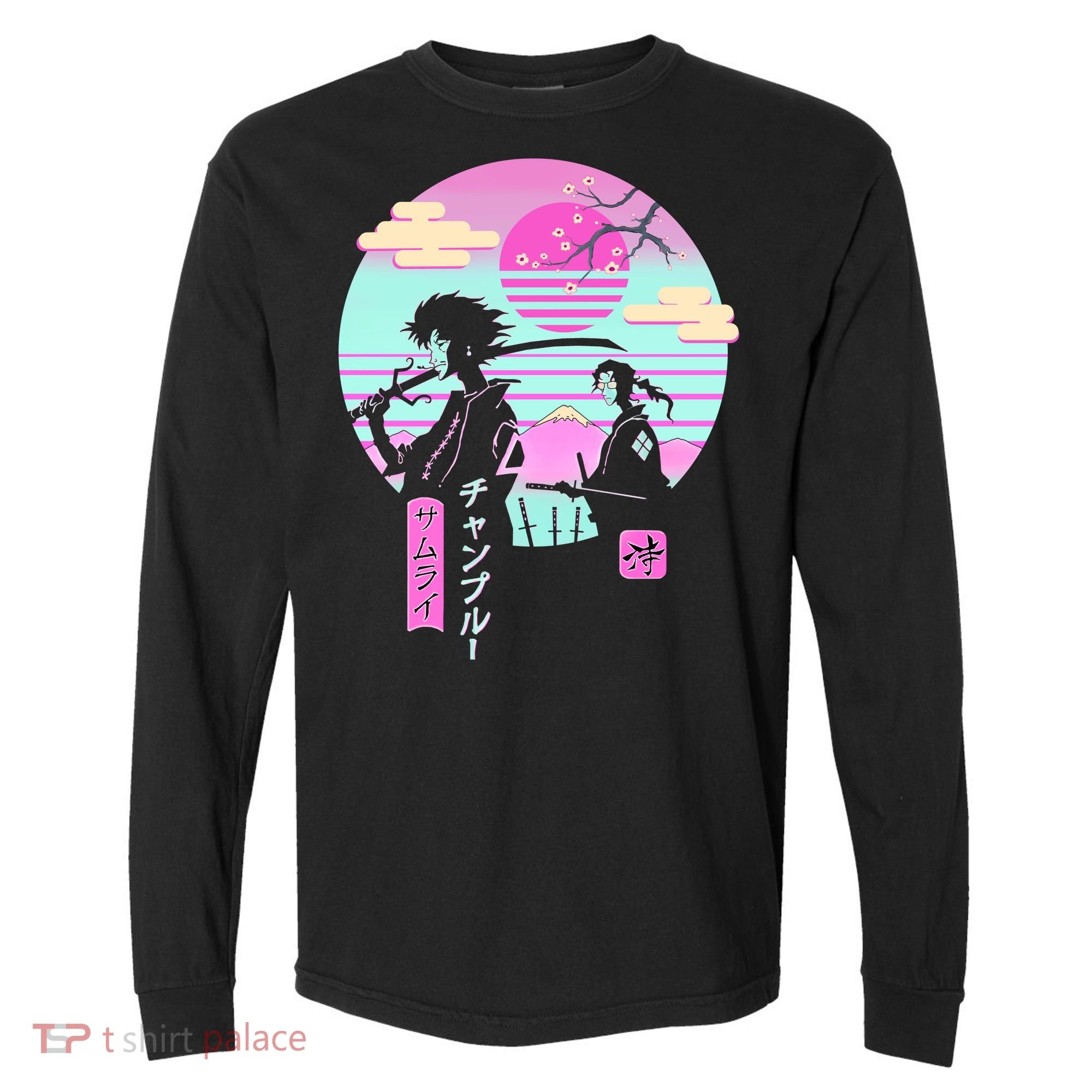 Retro Samurai Chillhop Anime Comfort Colors Heavyweight Long Sleeve T-Shirt