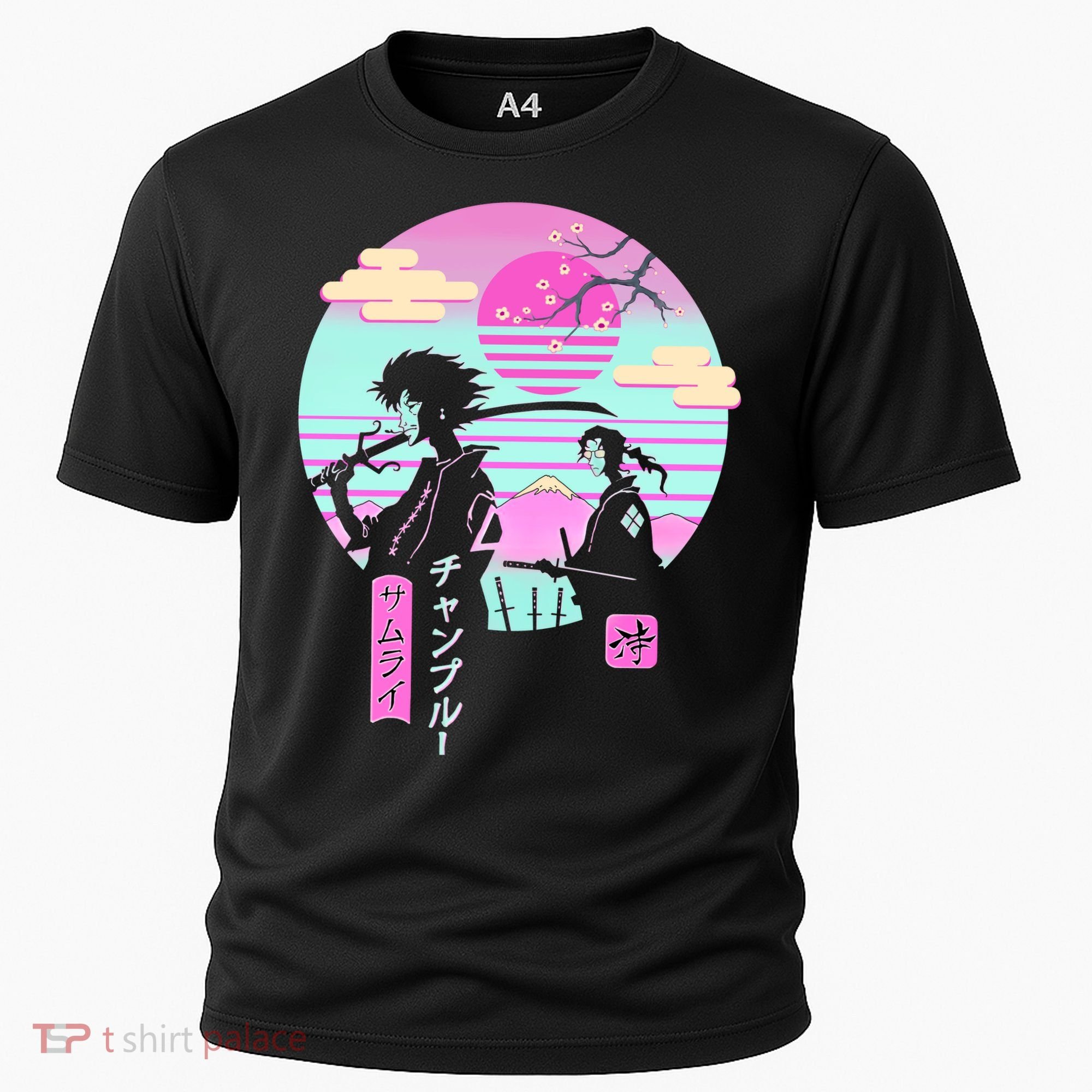 Retro Samurai Chillhop Anime Cooling Performance Crew T-Shirt