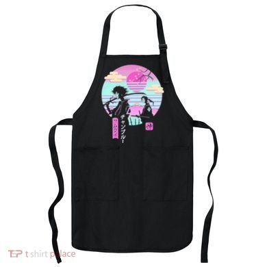 Retro Samurai Chillhop Anime Apron