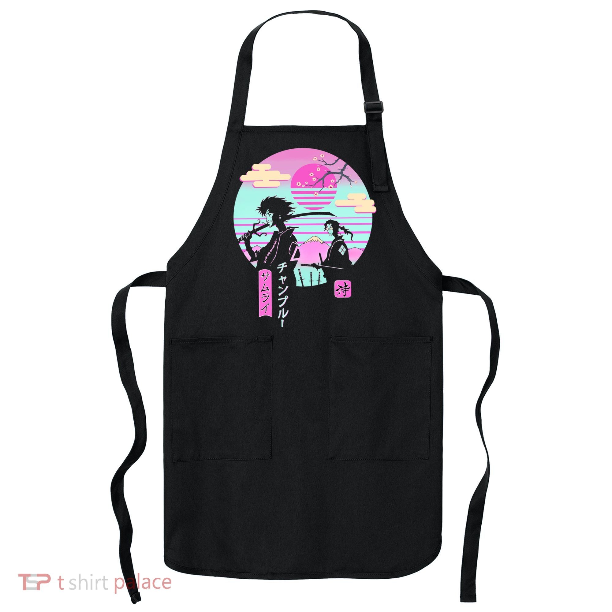 Retro Samurai Chillhop Anime Apron