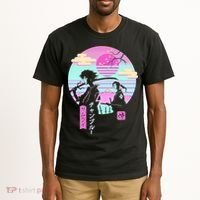 Retro Samurai Chillhop Anime Tall T-Shirt thumb 2