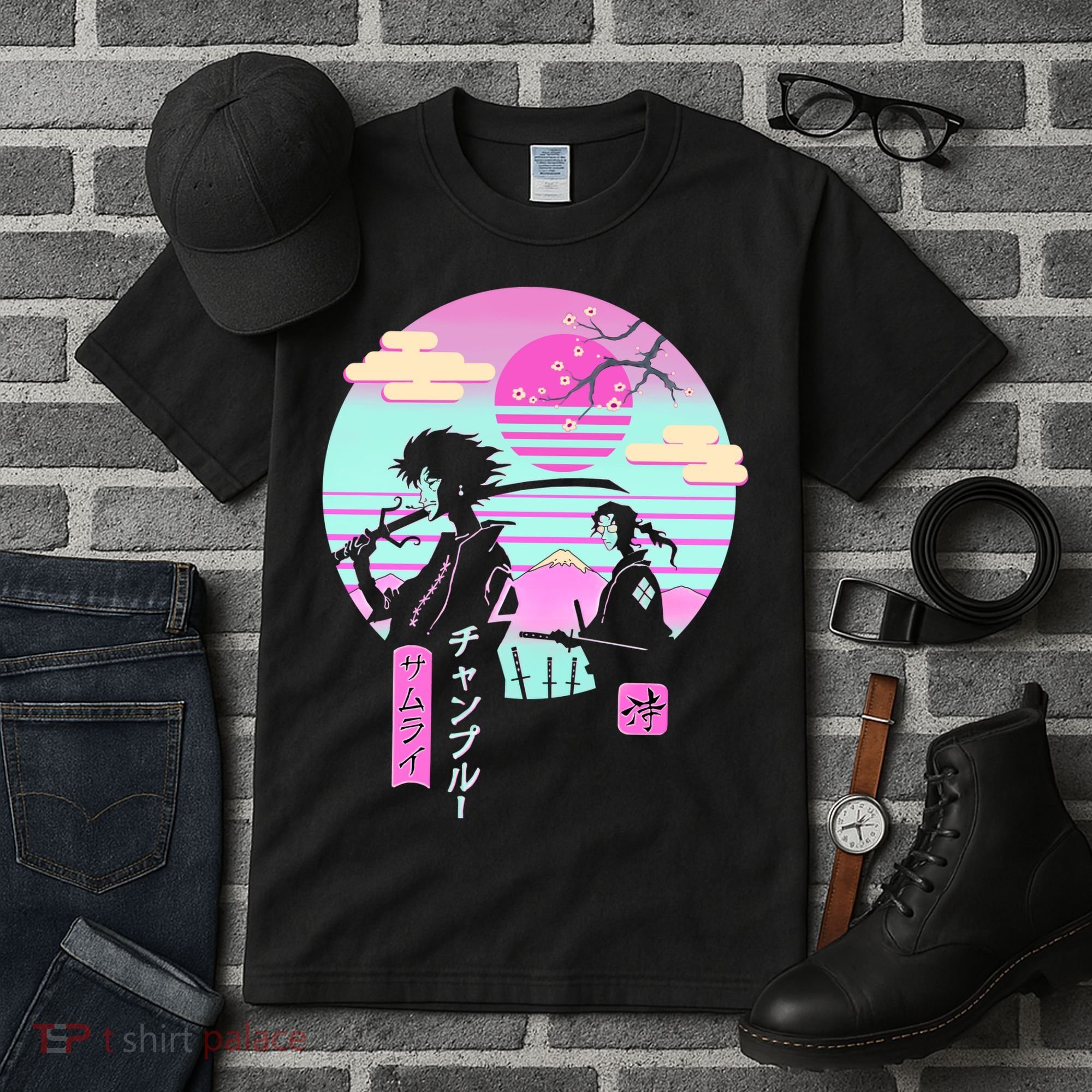 Retro Samurai Chillhop Anime Tall T-Shirt