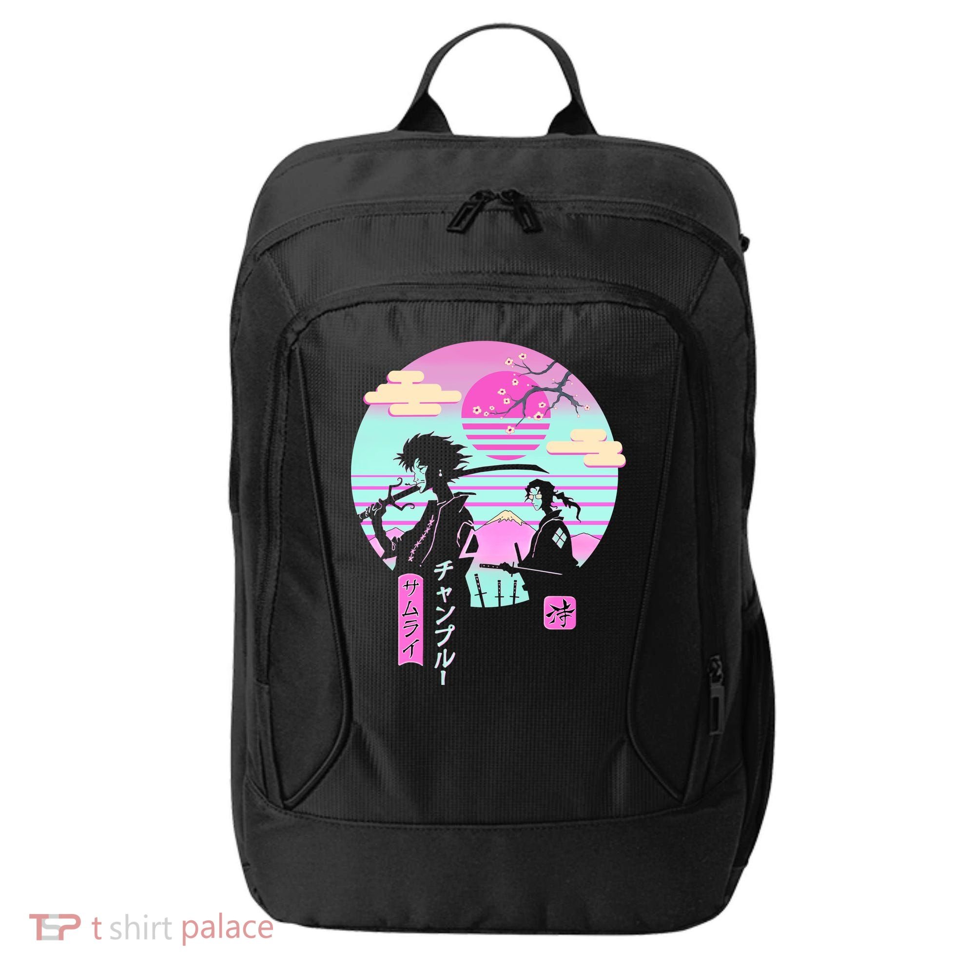 Retro Samurai Chillhop Anime City Backpack
