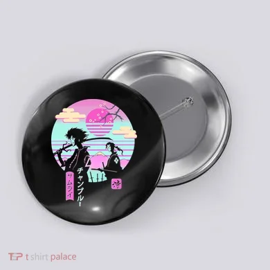Retro Samurai Chillhop Anime Button