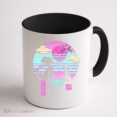 Retro Samurai Chillhop Anime Coffee Mug back