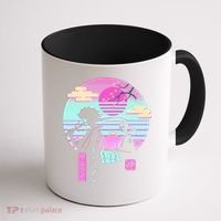Retro Samurai Chillhop Anime Coffee Mug thumb 1
