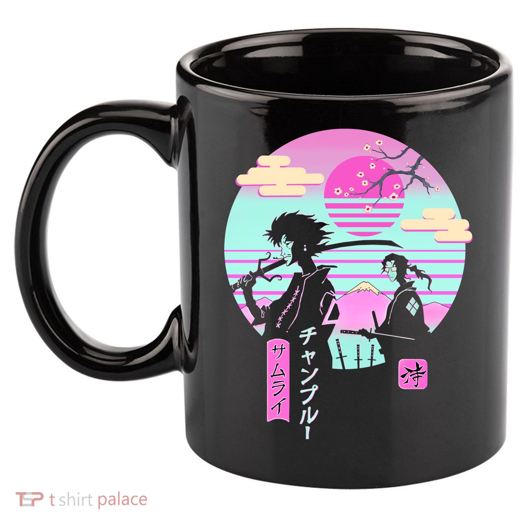 Retro Samurai Chillhop Anime 11oz C Handle Ceramic Mug