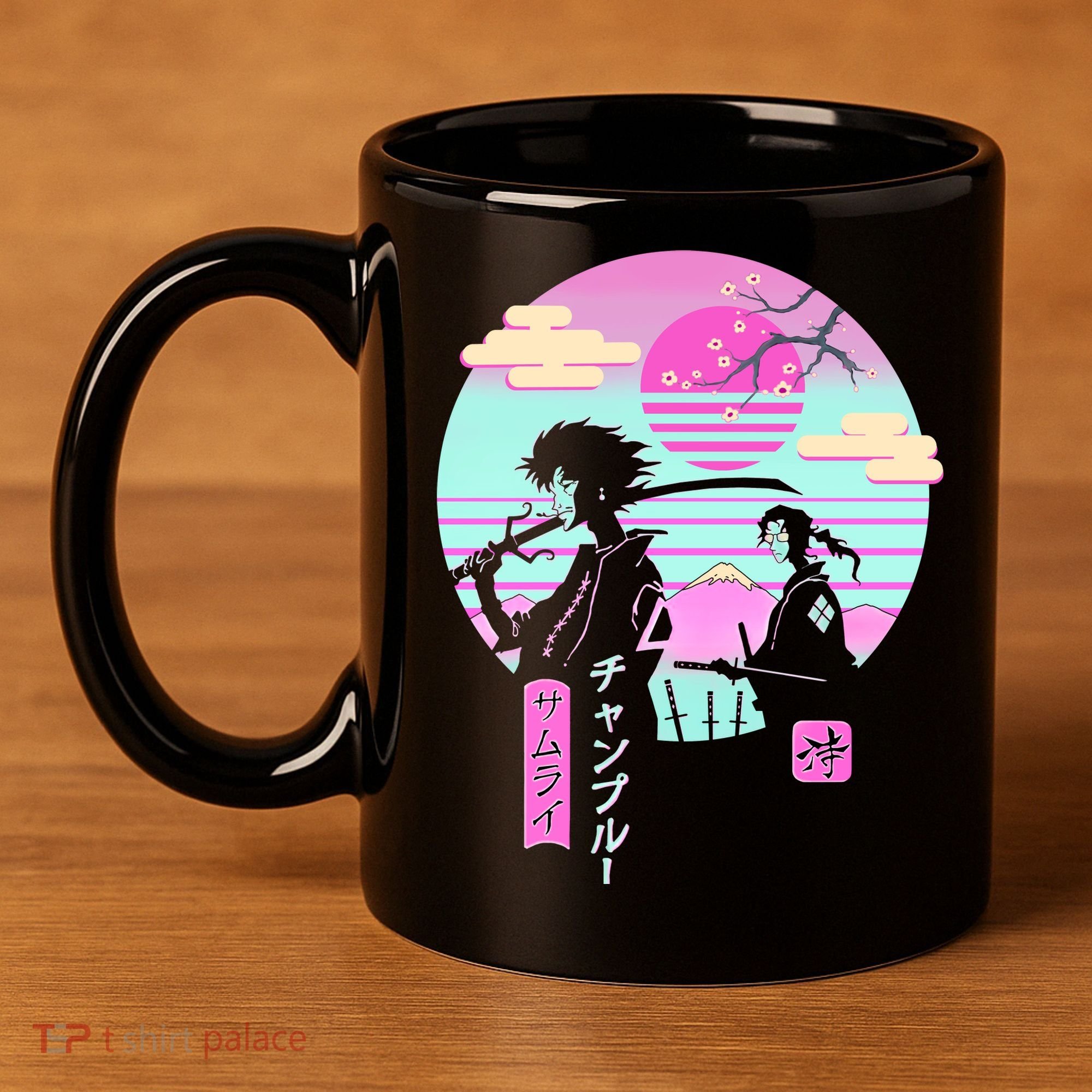 Retro Samurai Chillhop Anime 11oz C Handle Ceramic Mug
