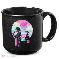 Retro Samurai Chillhop Anime 15oz Campfire Ceramic Mug thumb 0