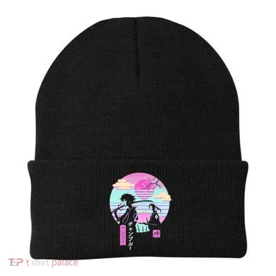 Retro Samurai Chillhop Anime Beanie