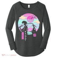 Retro Samurai Chillhop Anime Women's Perfect Tri Tunic Long Sleeve Shirt thumb 0