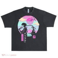 Retro Samurai Chillhop Anime Urban Oversized Heavyweight T-Shirt thumb 0