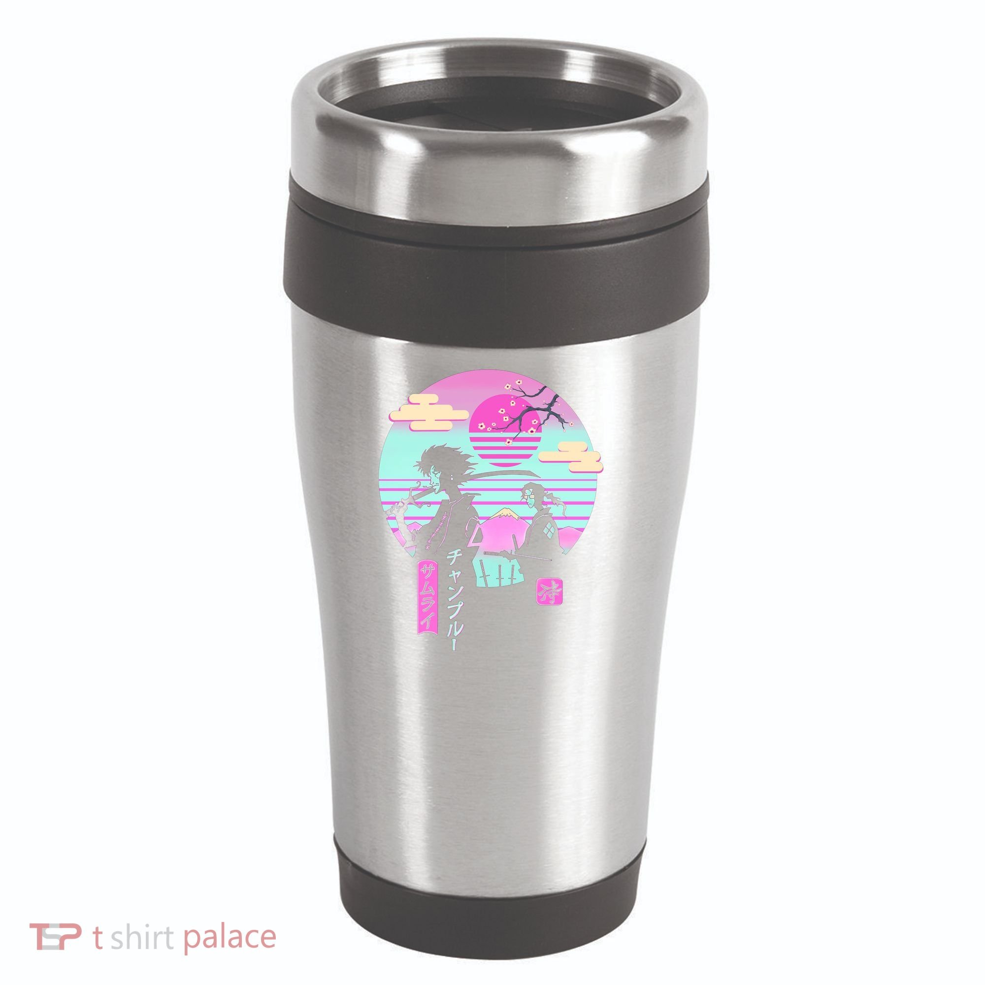 Retro Samurai Chillhop Anime 16oz Travel Tumbler
