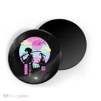 Retro Samurai Chillhop Anime Magnet thumb 0