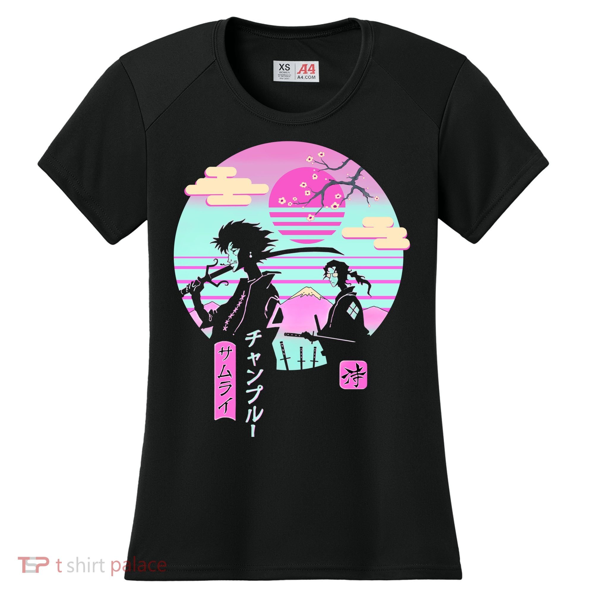 Retro Samurai Chillhop Anime Women's Cooling Performance Crew T-Shirt