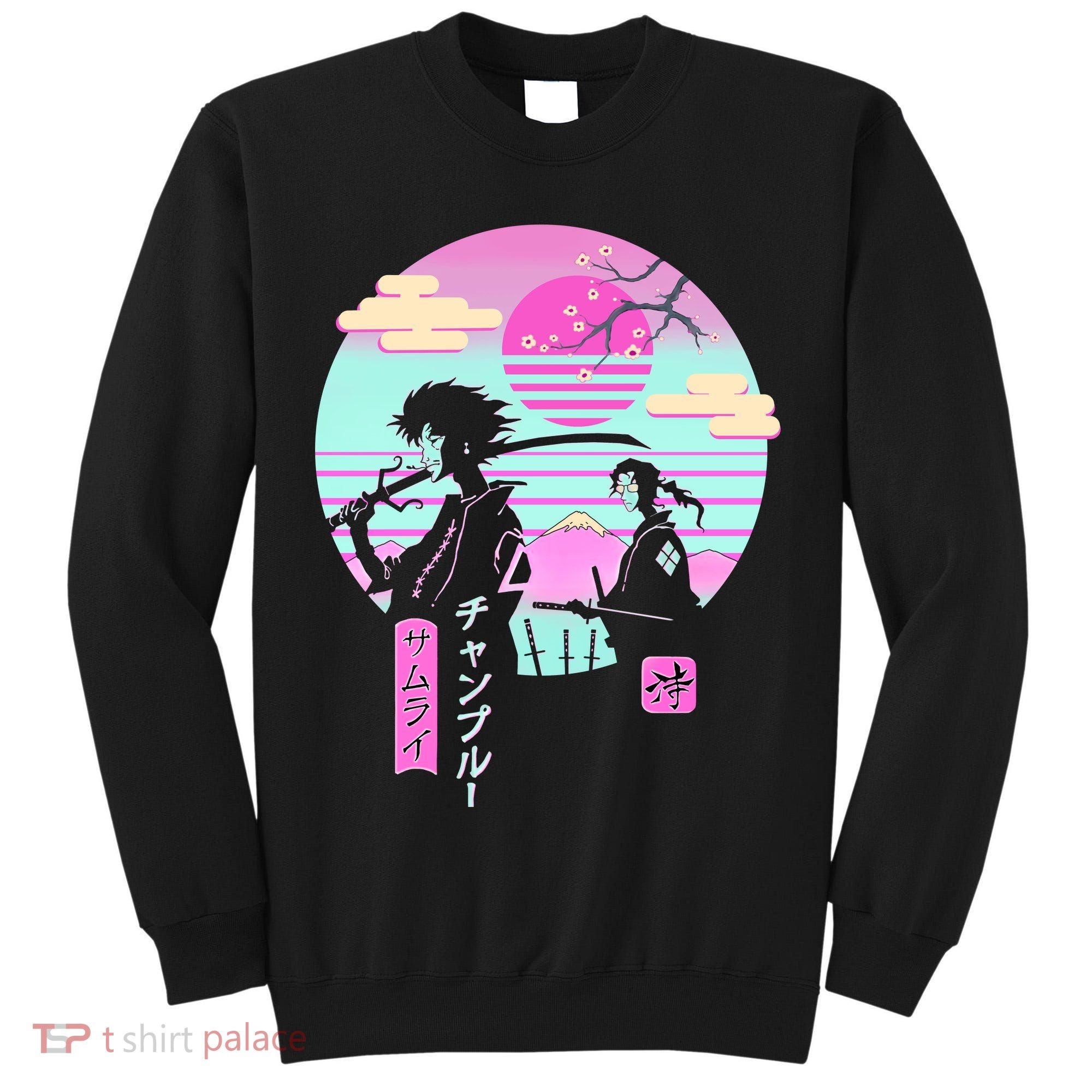 Retro Samurai Chillhop Anime Tall Sweatshirt