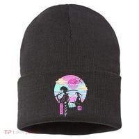 Retro Samurai Chillhop Anime Sustainable Knit Beanie thumb 0