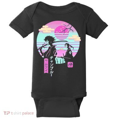 Retro Samurai Chillhop Anime Baby Bodysuit