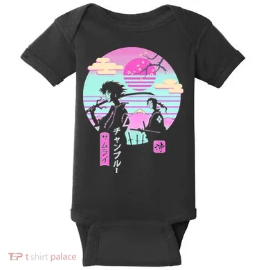Retro Samurai Chillhop Anime Baby Bodysuit