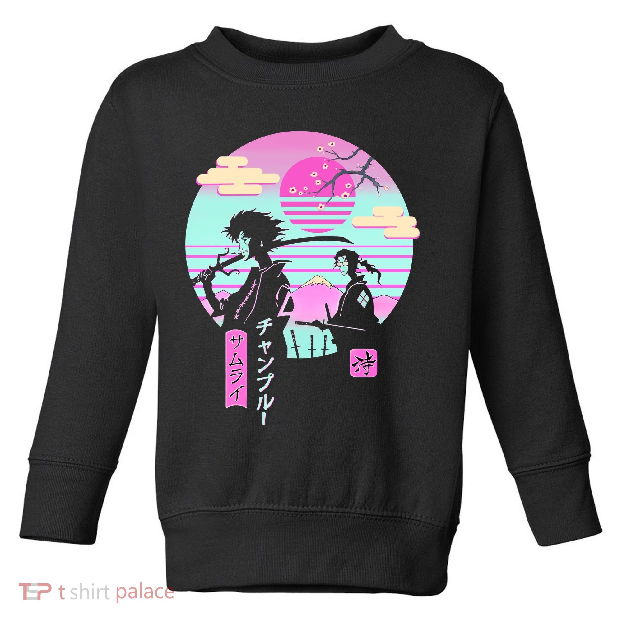 Retro Samurai Chillhop Anime Toddler Sweatshirt
