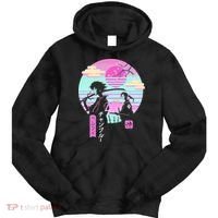 Retro Samurai Chillhop Anime Tie Dye Hoodie thumb 0