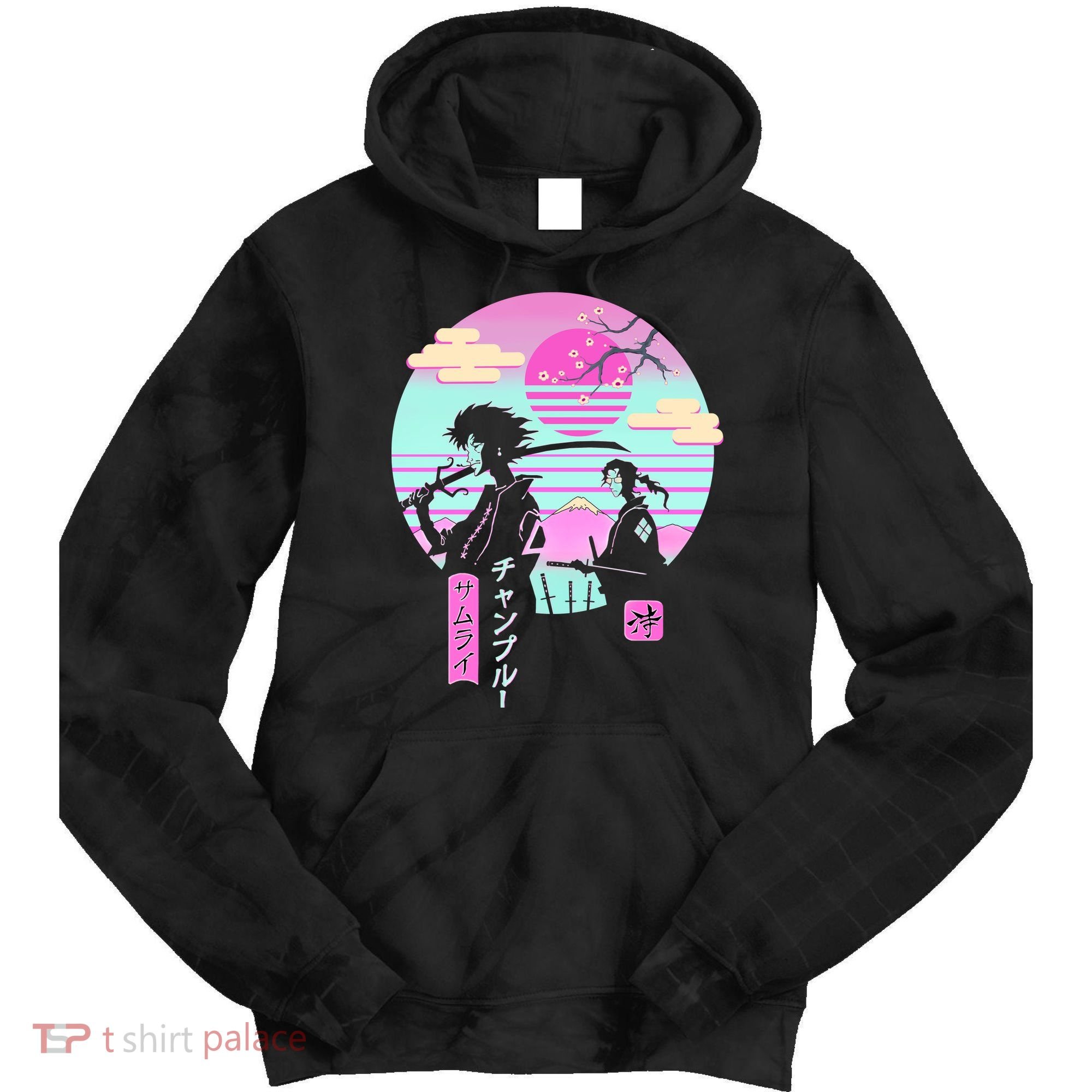 Retro Samurai Chillhop Anime Tie Dye Hoodie