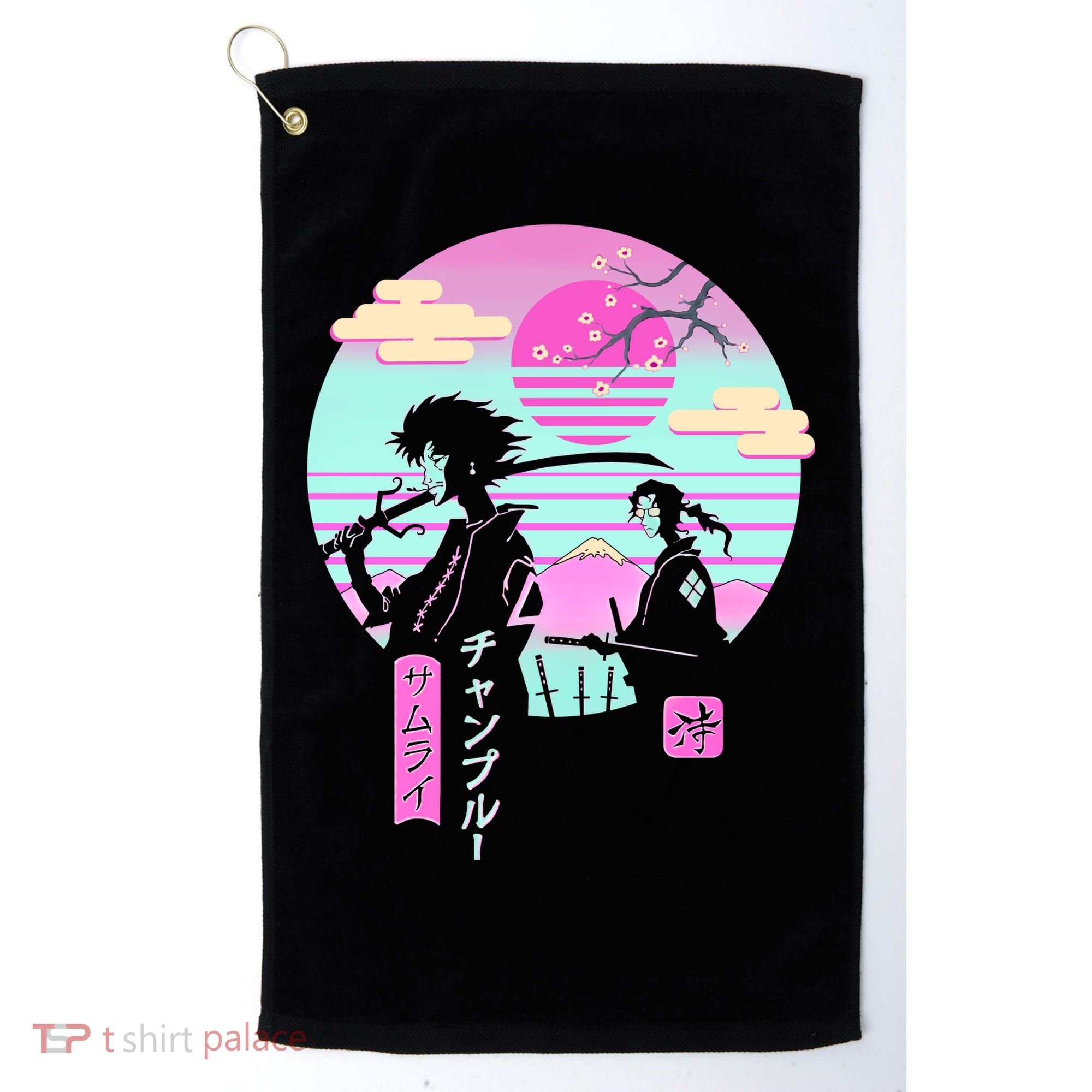 Retro Samurai Chillhop Anime Golf Towel