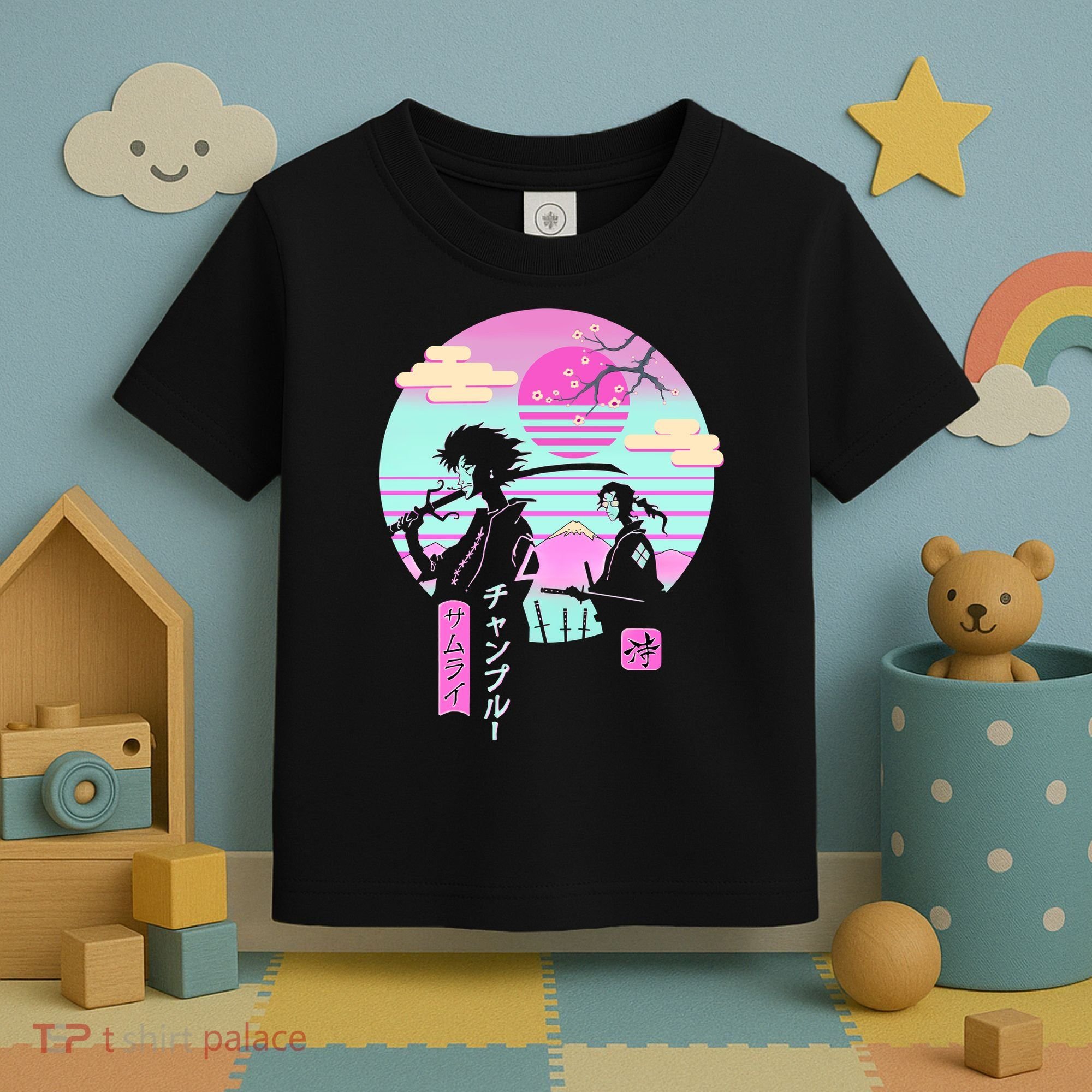 Retro Samurai Chillhop Anime Toddler T-Shirt
