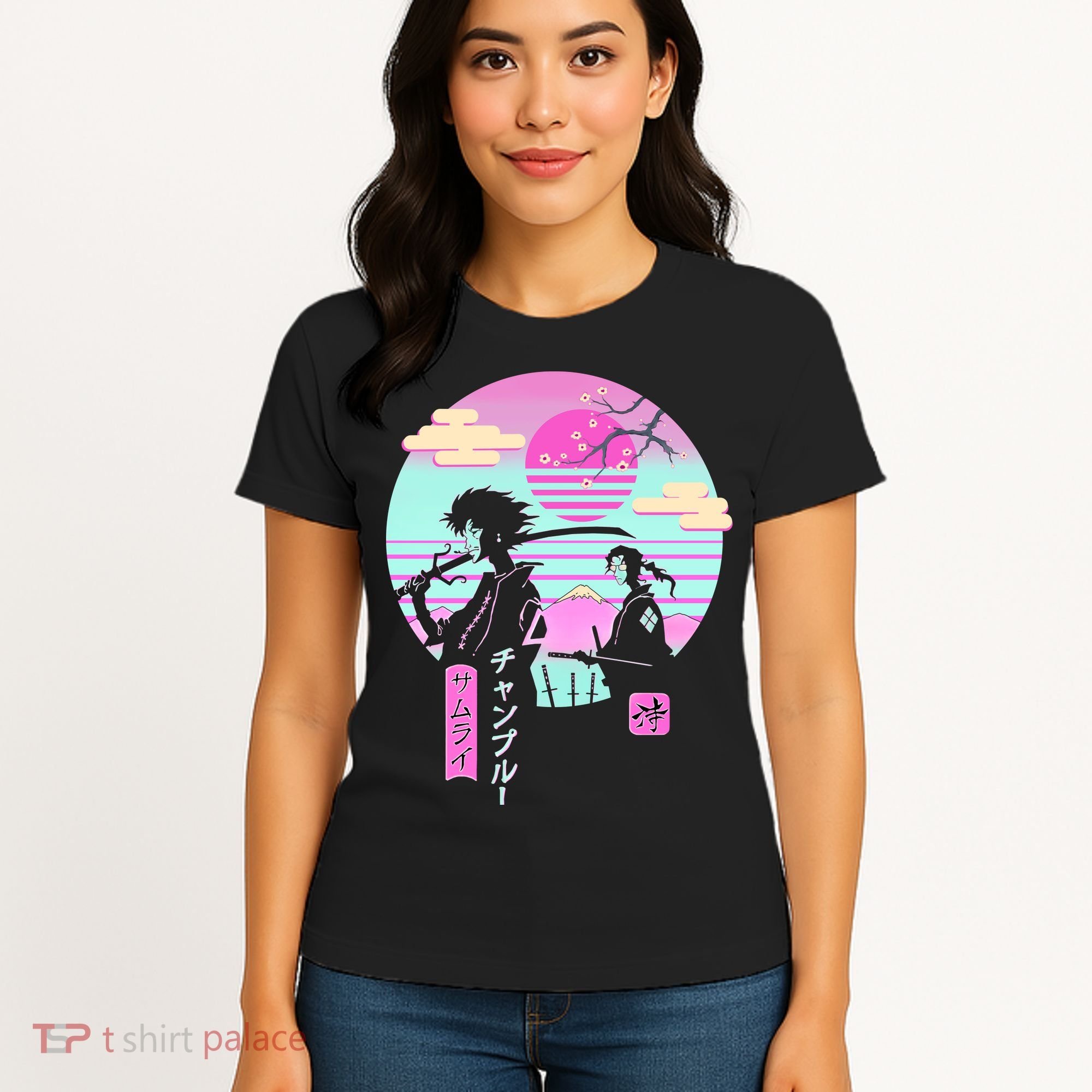 Retro Samurai Chillhop Anime Women's T-Shirt