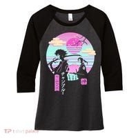 Retro Samurai Chillhop Anime Women's Tri-Blend 3/4-Sleeve Raglan Shirt thumb 0