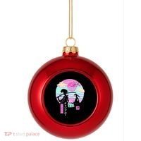 Retro Samurai Chillhop Anime Plastic Christmas Ball Ornament thumb 0