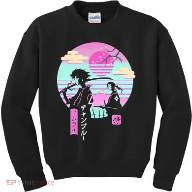 Retro Samurai Chillhop Anime Kids Sweatshirt