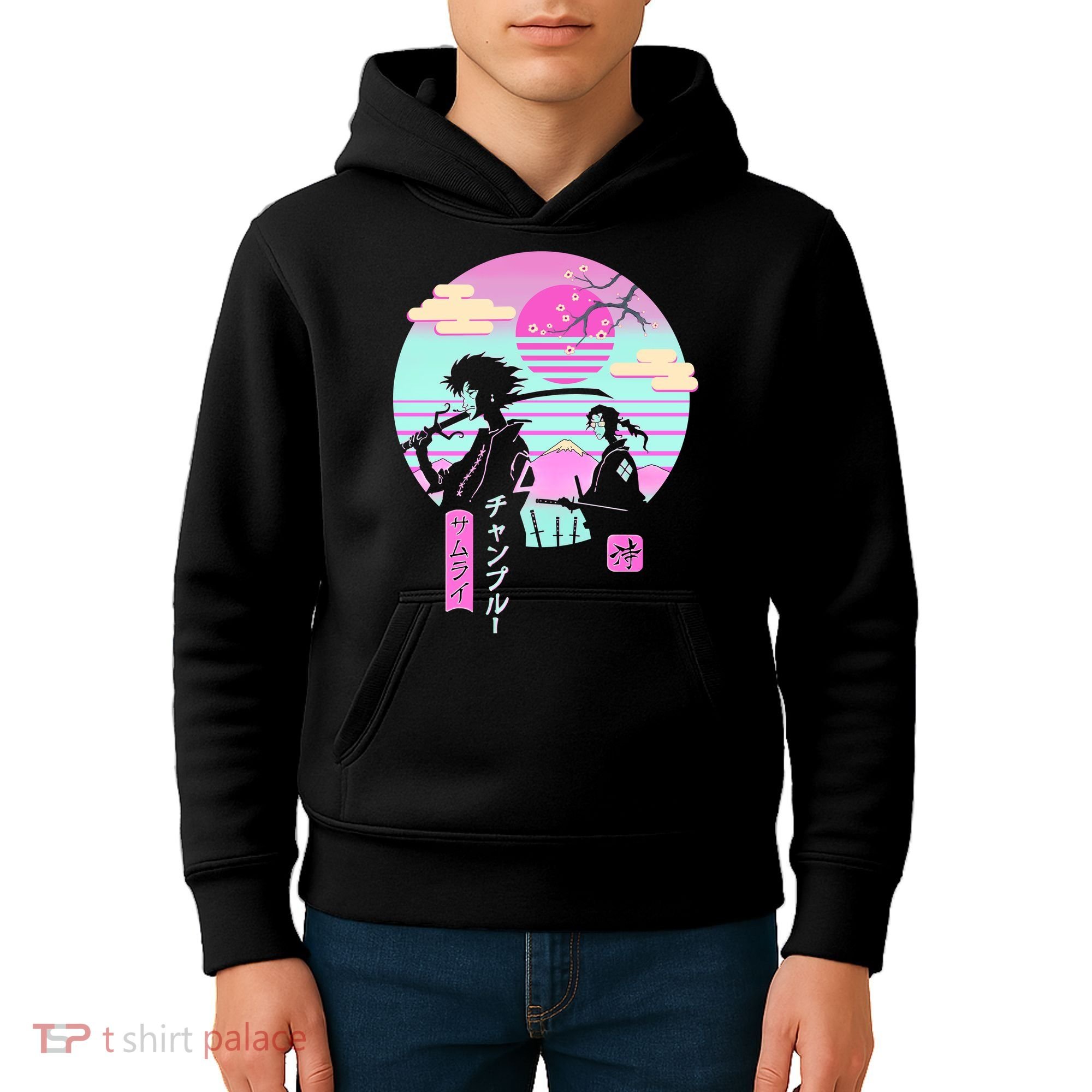 Retro Samurai Chillhop Anime Kids Hoodie