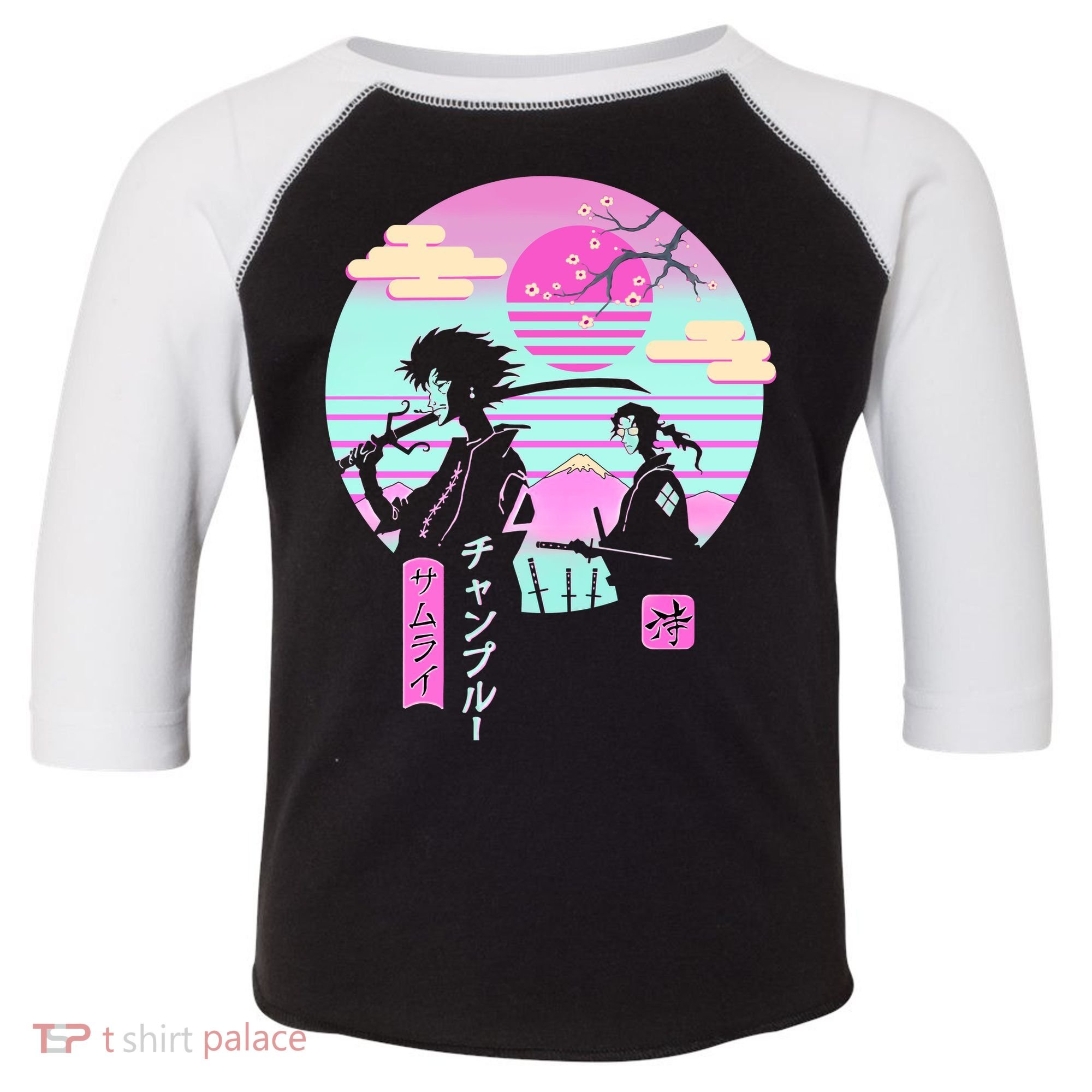 Retro Samurai Chillhop Anime Toddler Fine Jersey T-Shirt