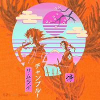 Retro Samurai Chillhop Anime Kati Licensed 12" Camo Cuffed Beanie thumb 2