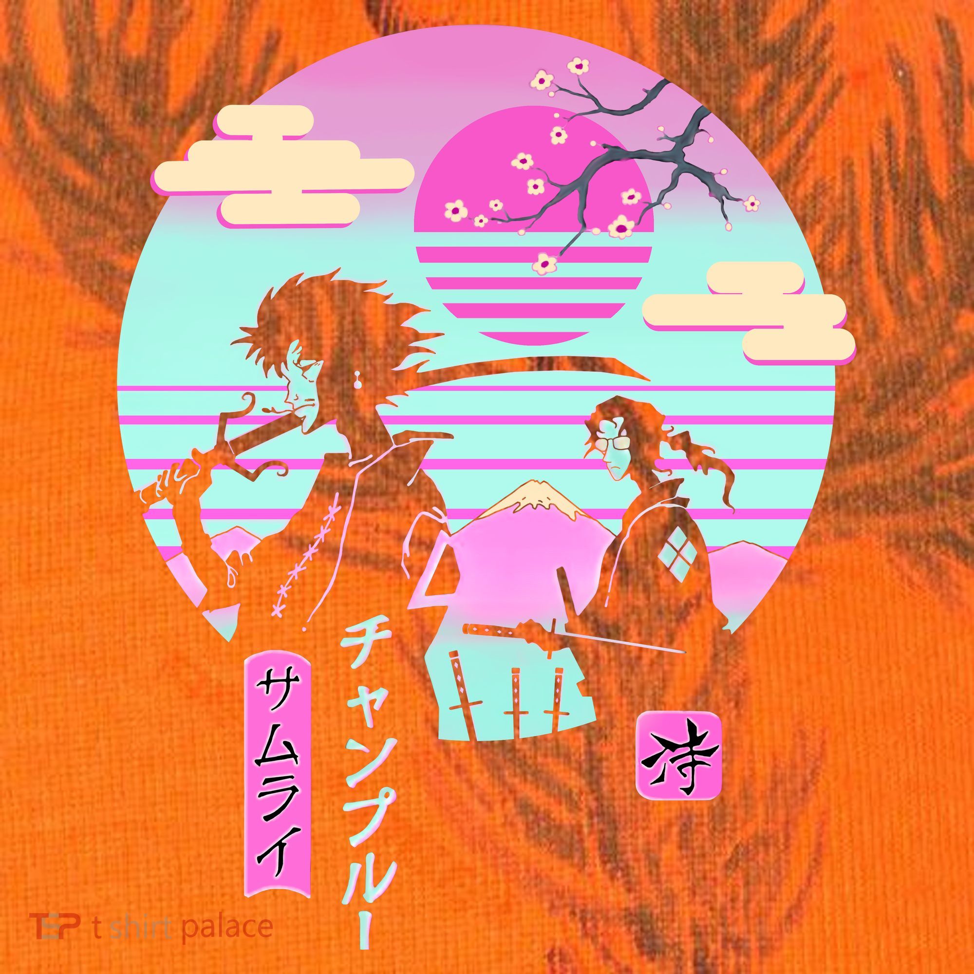 Retro Samurai Chillhop Anime Kati Licensed 12" Camo Cuffed Beanie