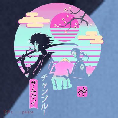 Retro Samurai Chillhop Anime Raglan Baseball Sleeve Shirt